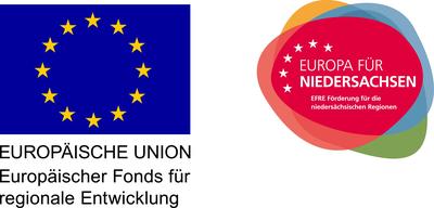 Logos EU Europäischer Fonds für regionale Entwicklung und Europa für Niedersachsen