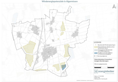 Windenergiepotenziale Algermissen, Auszug aus der Potenzialanalyse EE