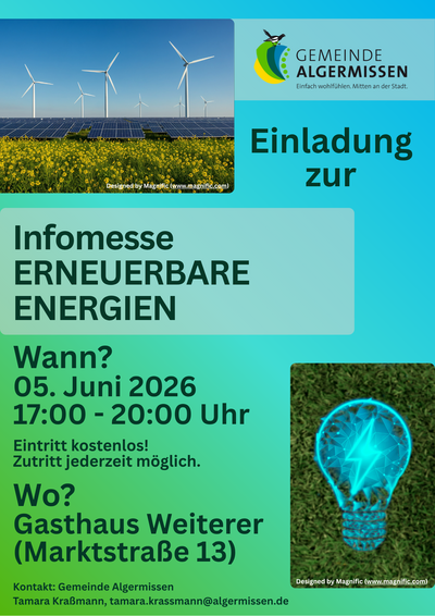 Plakat Infomesse erneuerbare Energien