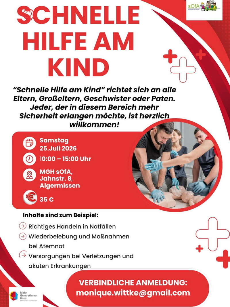 Schnelle Hilfe am Kind