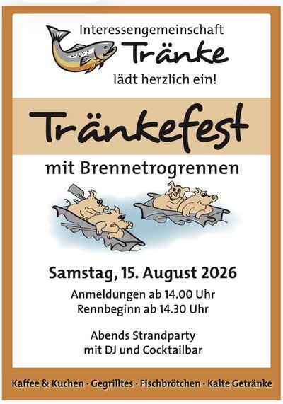 Tr&auml;nkefest mit Brennetrogrennen