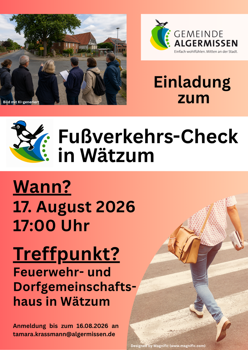 Fu&szlig;verkehrs-Check in W&auml;tzum