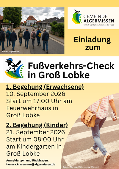 40 Plakat Fu&szlig;verkehrs-Check Gro&szlig; Lobke