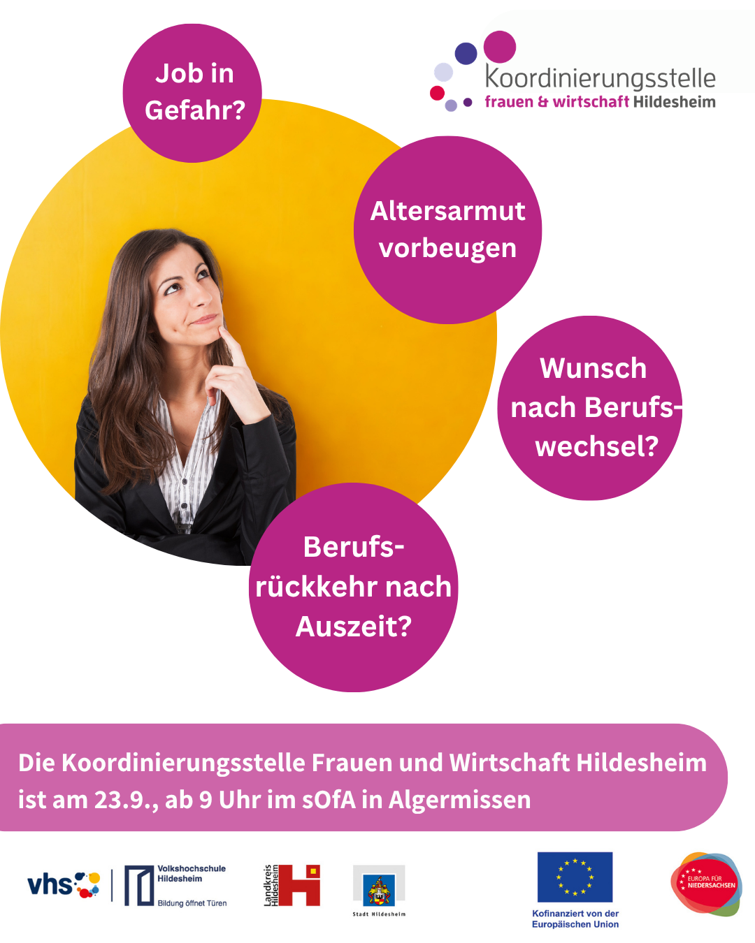 Flyer Koordinierungsstelle Frauen und Wirtschaft