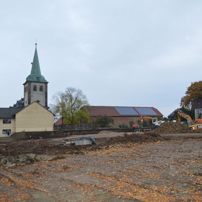 Blick von der Jahnstraße, Beginn Tiefbau sOfA, 04.11.2016