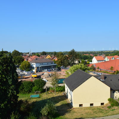 Blick vom Turm auf das Wirries-Grundstück, 15.09.2016