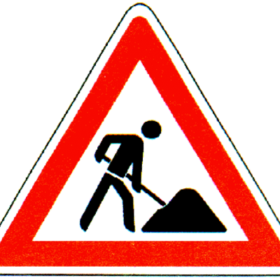 Baustellenschild